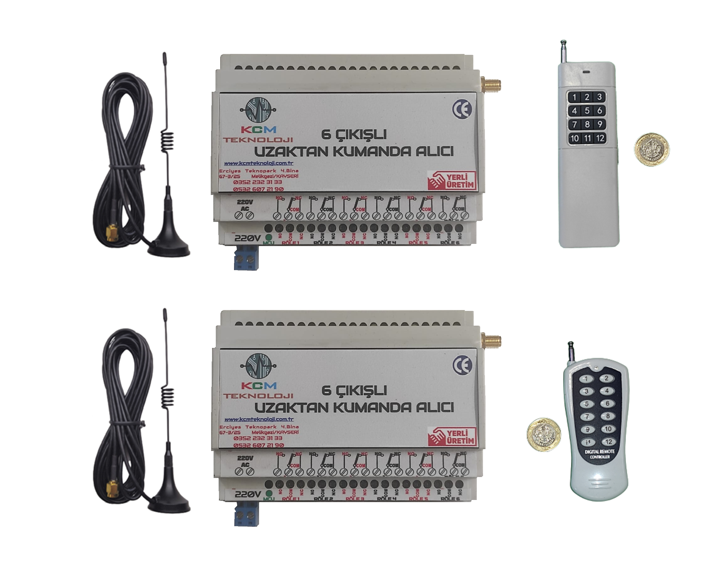 6+6 12 ROLE STANDART RF UZAKTAN KUMANDA SETİ