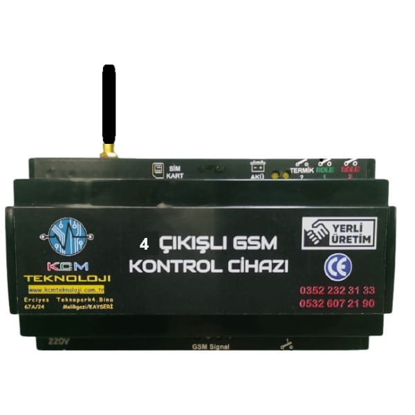 GSM Kontrol Cihazı 4 ROLE Çıkışlı